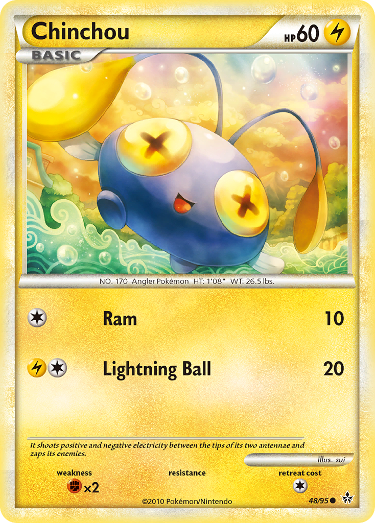 Chinchou – HS—Unleashed 48/95 Pokémon card