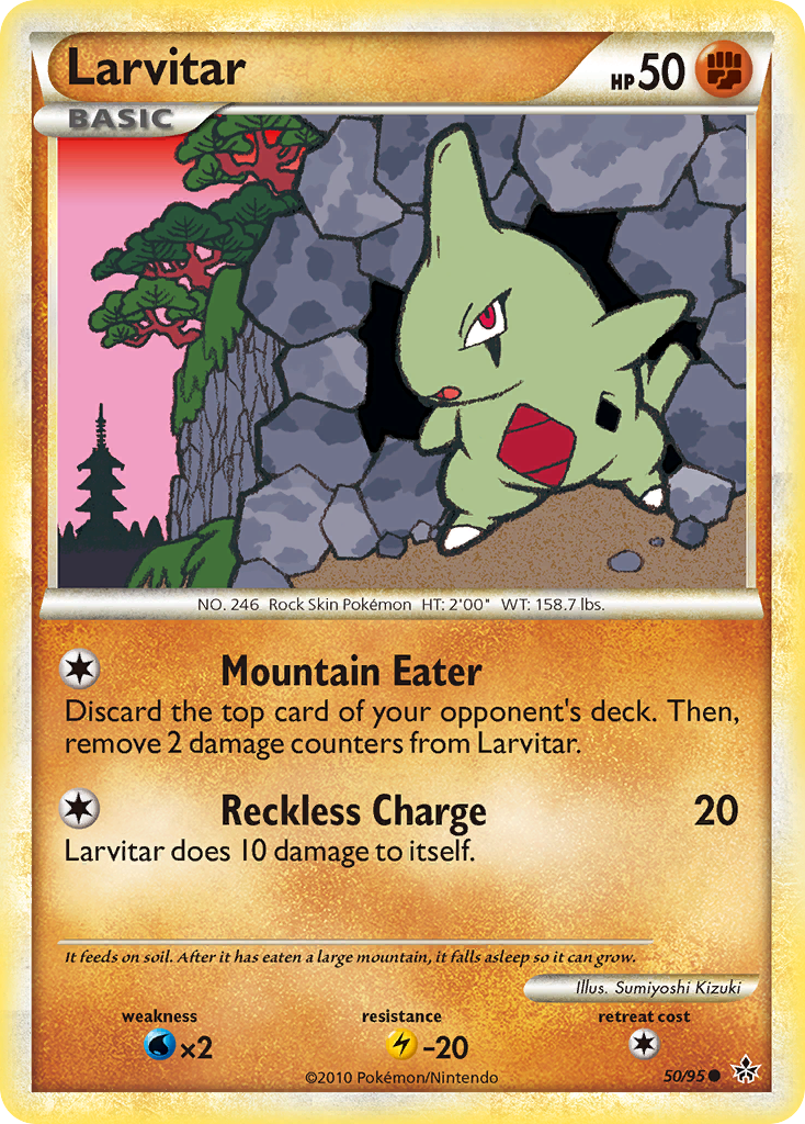 Larvitar – HS—Unleashed 50/95 Pokémon card