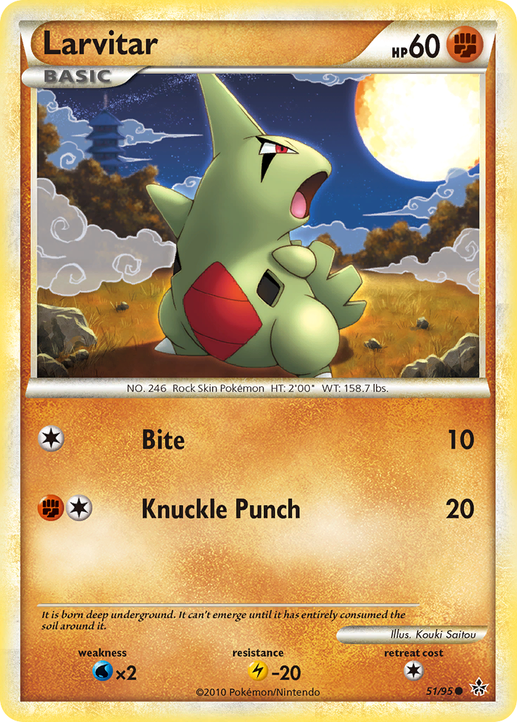 Larvitar – HS—Unleashed 51/95 Pokémon card