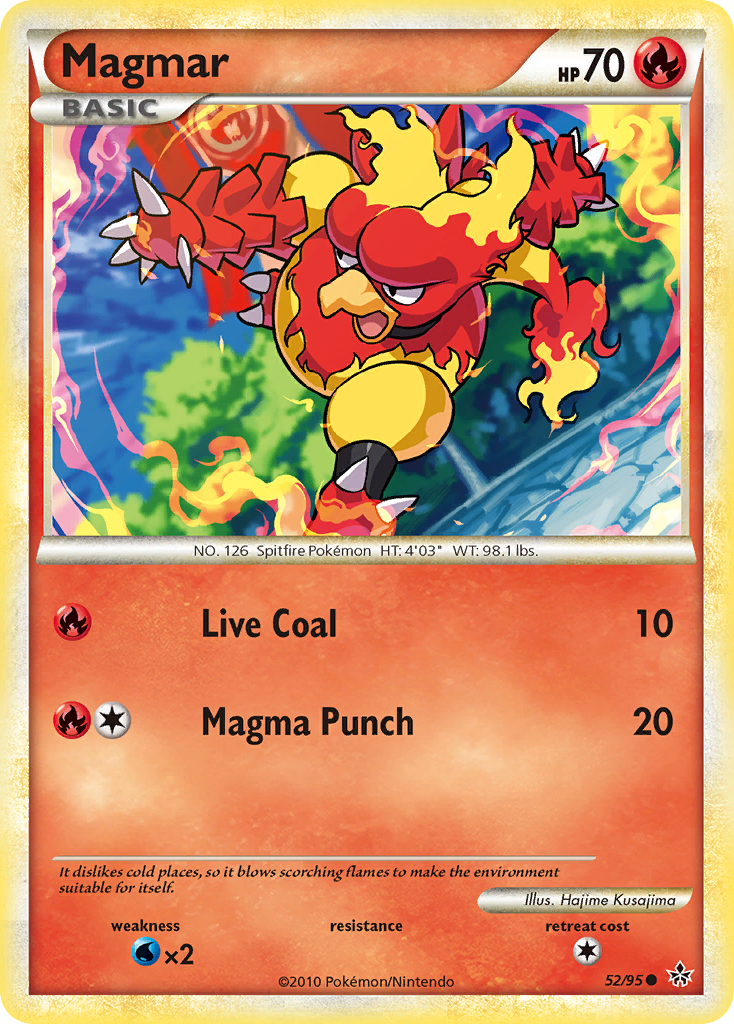 Magmar – HS—Unleashed 52/95 Pokémon card