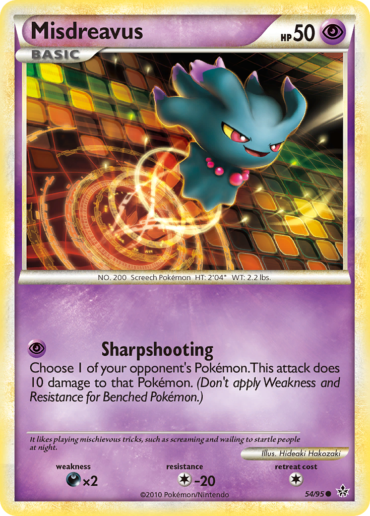 Misdreavus – HS—Unleashed 54/95 Pokémon card