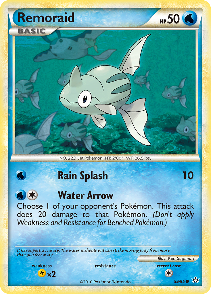 Remoraid – HS—Unleashed 59/95 Pokémon card