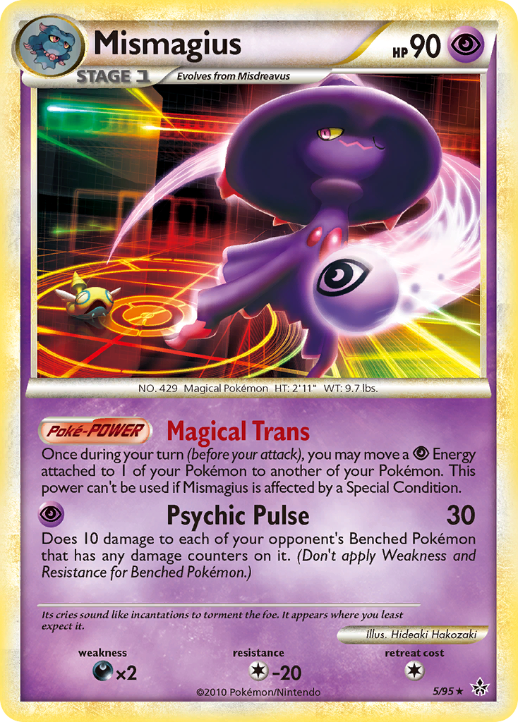 Mismagius – HS—Unleashed 5/95 Pokémon card