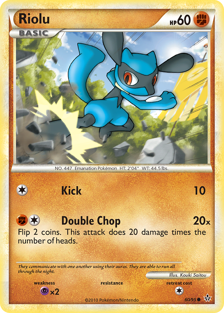 Riolu – HS—Unleashed 60/95 Pokémon card