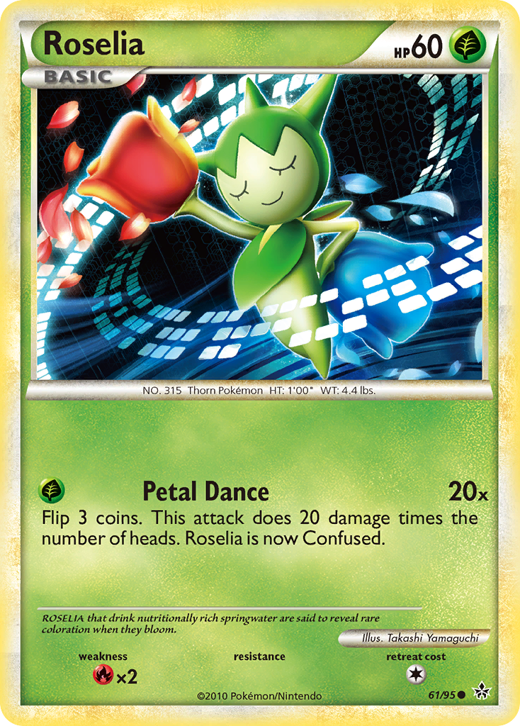 Roselia – HS—Unleashed 61/95 Pokémon card