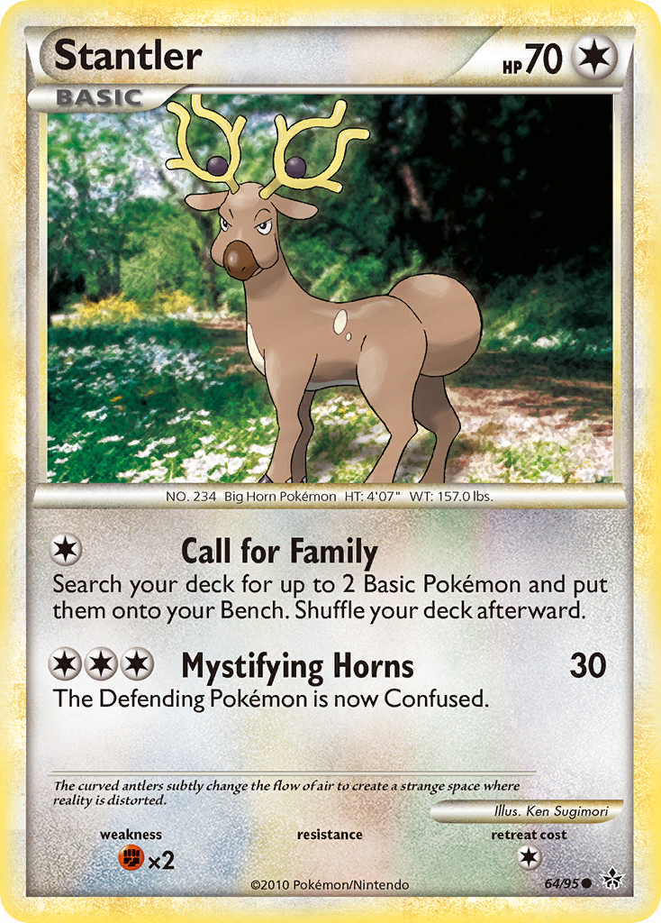 Stantler – HS—Unleashed 64/95 Pokémon card