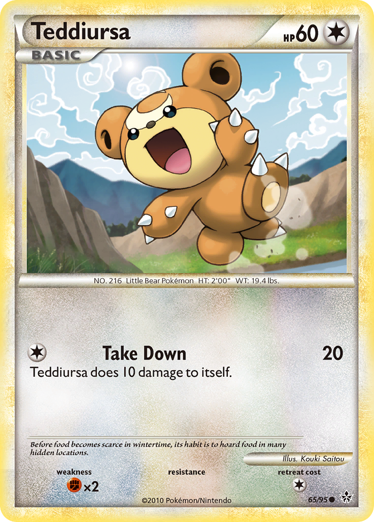 Teddiursa – HS—Unleashed 65/95 Pokémon card