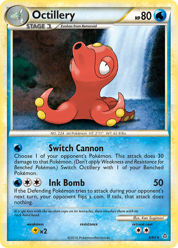 Octillery – HS—Unleashed 6/95 Pokémon card