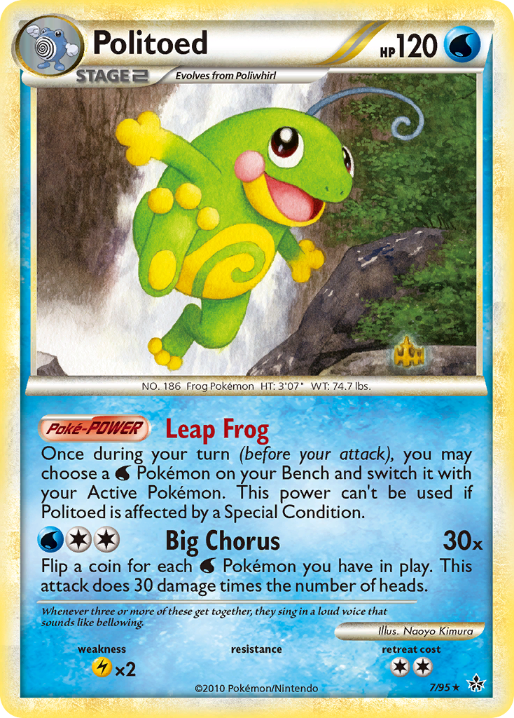 Politoed – HS—Unleashed 7/95 Pokémon card