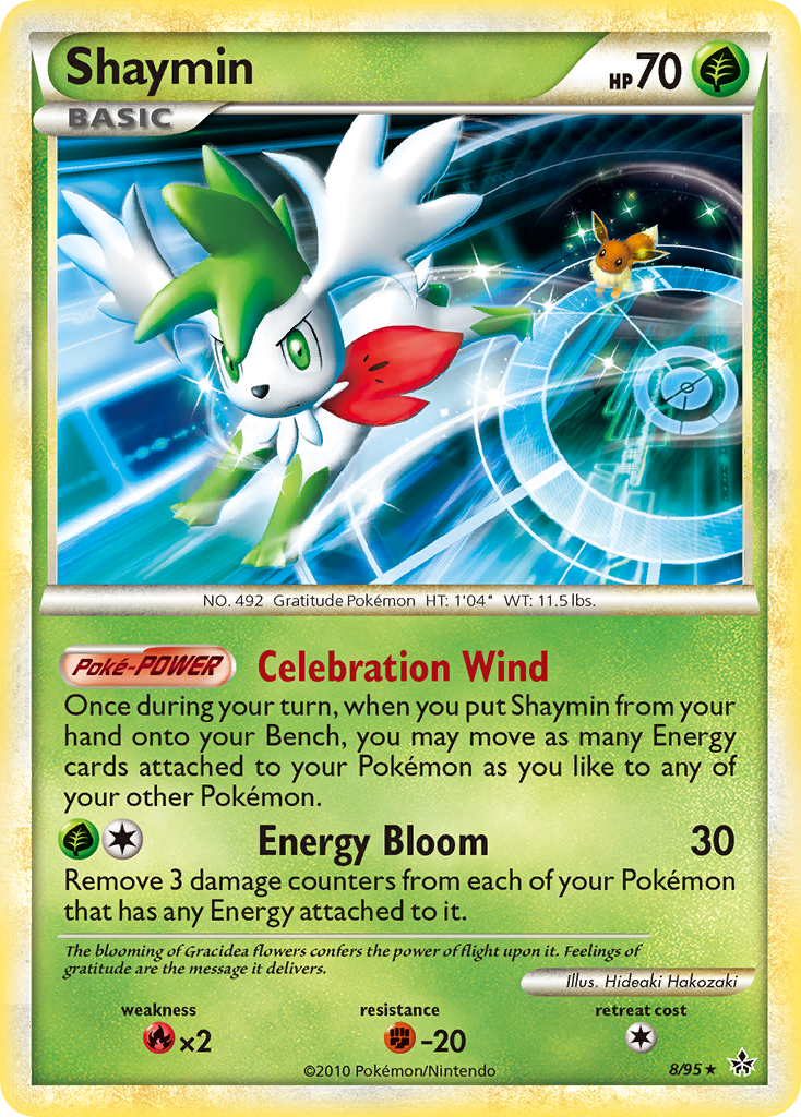 Shaymin – HS—Unleashed 8/95 Pokémon card