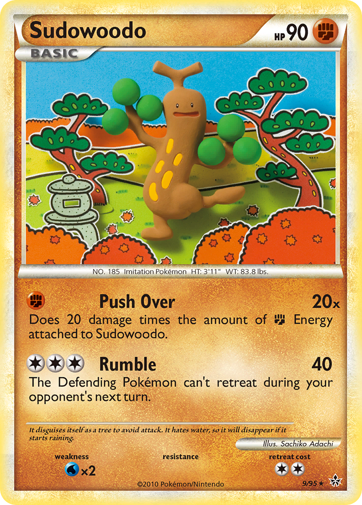 Sudowoodo – HS—Unleashed 9/95 Pokémon card