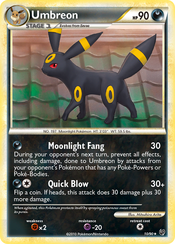 Umbreon – HS—Undaunted 10/90 Pokémon card