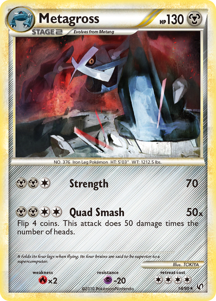 Metagross – HS—Undaunted 18/90 Pokémon card