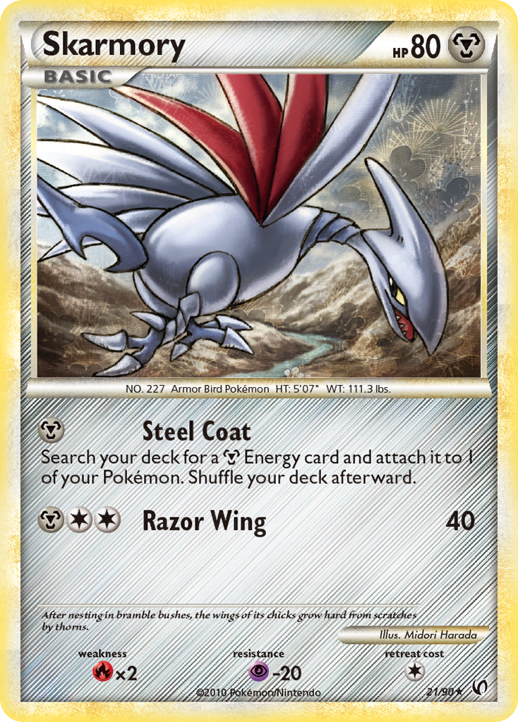 Skarmory – HS—Undaunted 21/90 Pokémon card