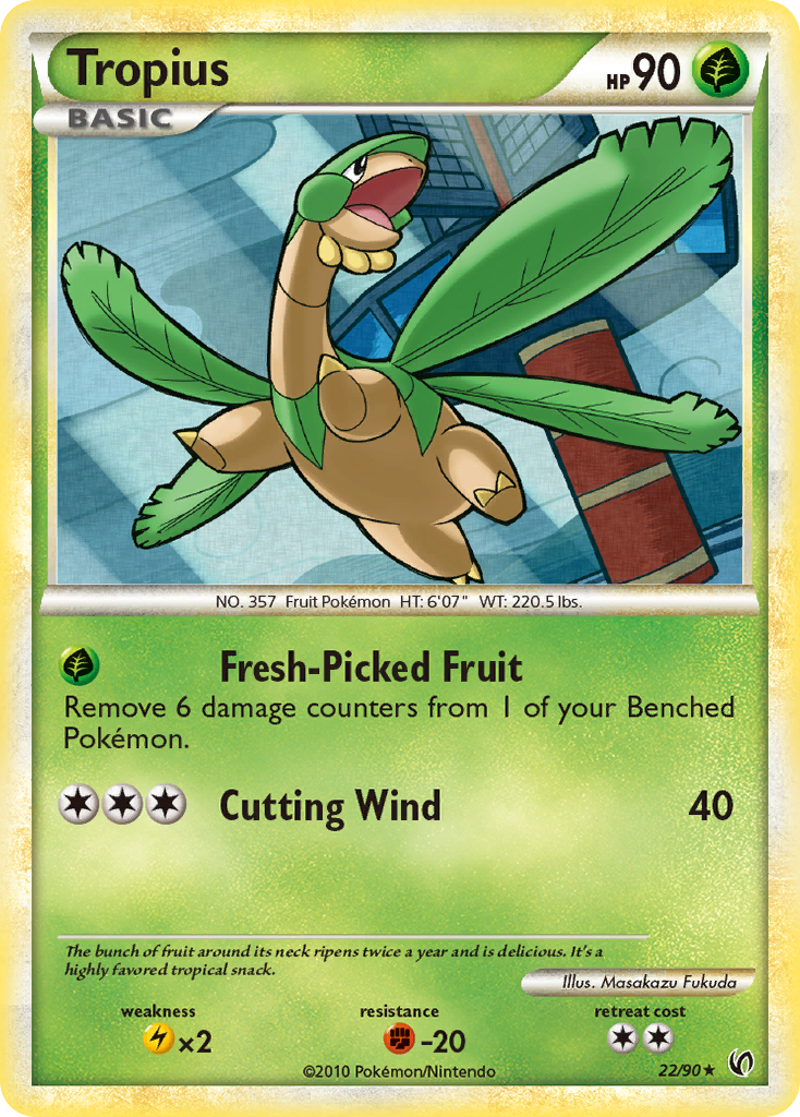 Tropius – HS—Undaunted 22/90 Pokémon card