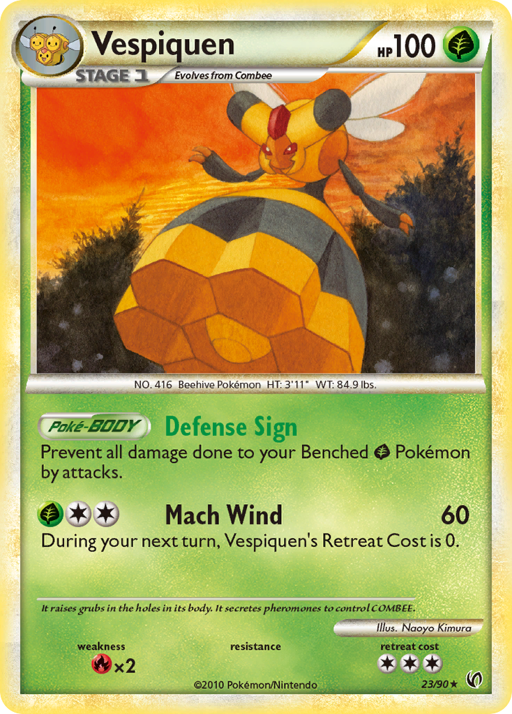 Vespiquen – HS—Undaunted 23/90 Pokémon card