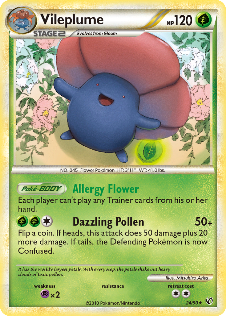 Vileplume – HS—Undaunted 24/90 Pokémon card