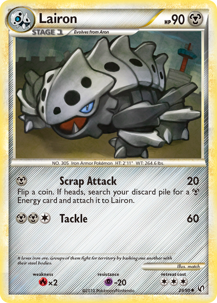 Lairon – HS—Undaunted 29/90 Pokémon card