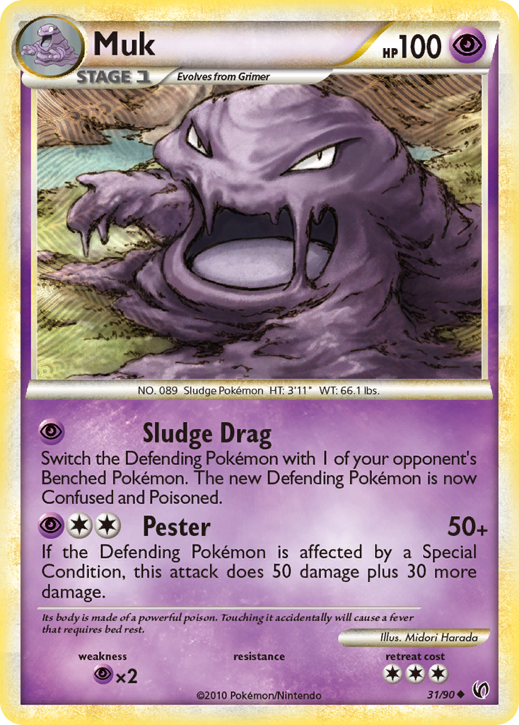 Muk – HS—Undaunted 31/90 Pokémon card