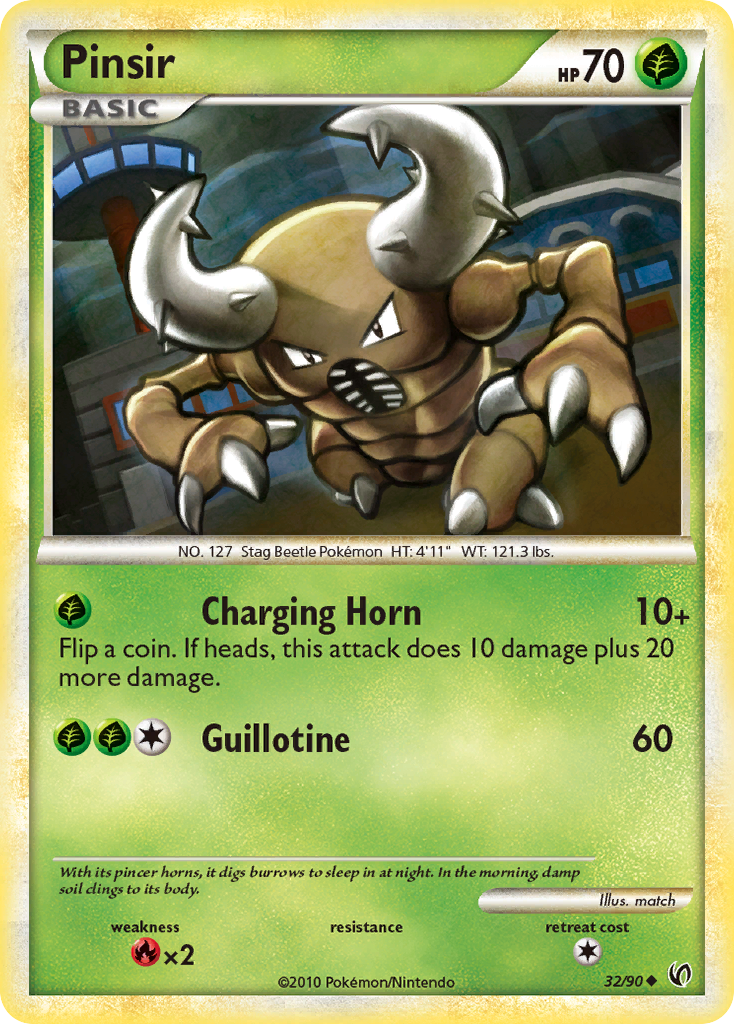 Pinsir – HS—Undaunted 32/90 Pokémon card