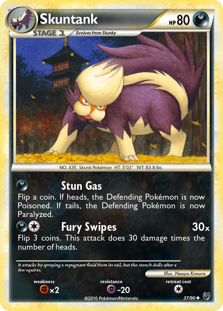 Skuntank – HS—Undaunted 37/90 Pokémon card