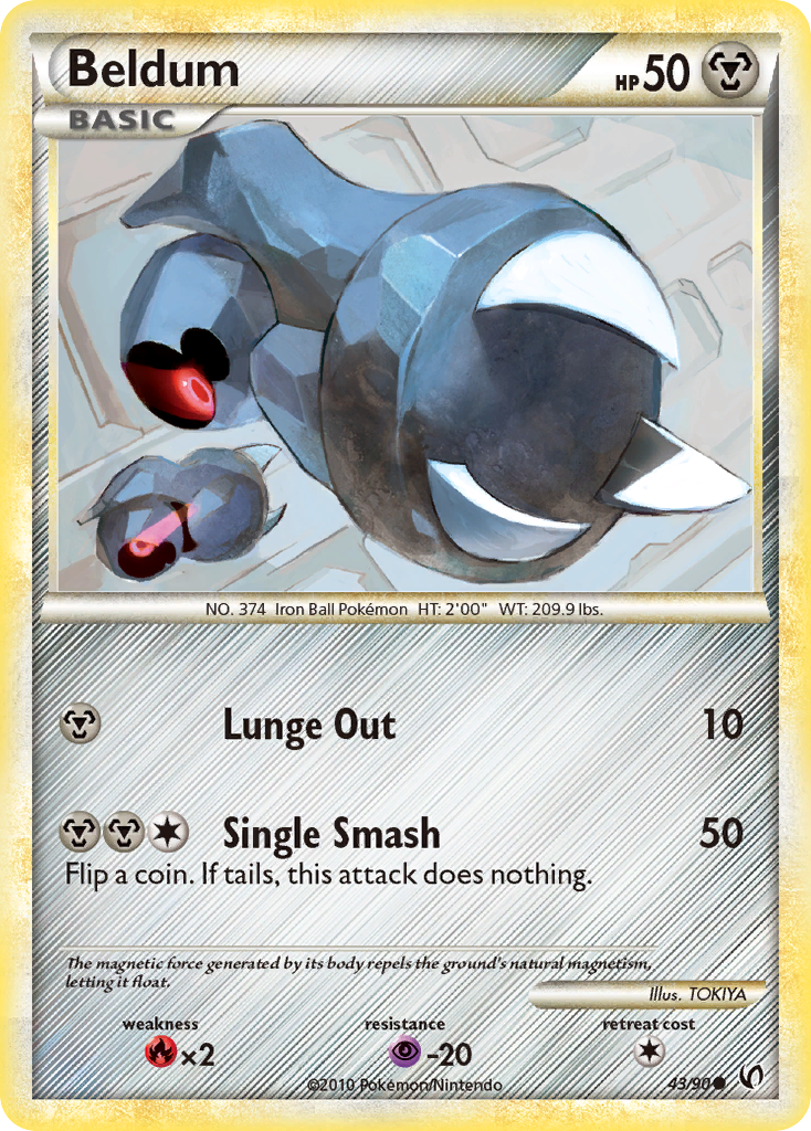 Beldum – HS—Undaunted 43/90 Pokémon card