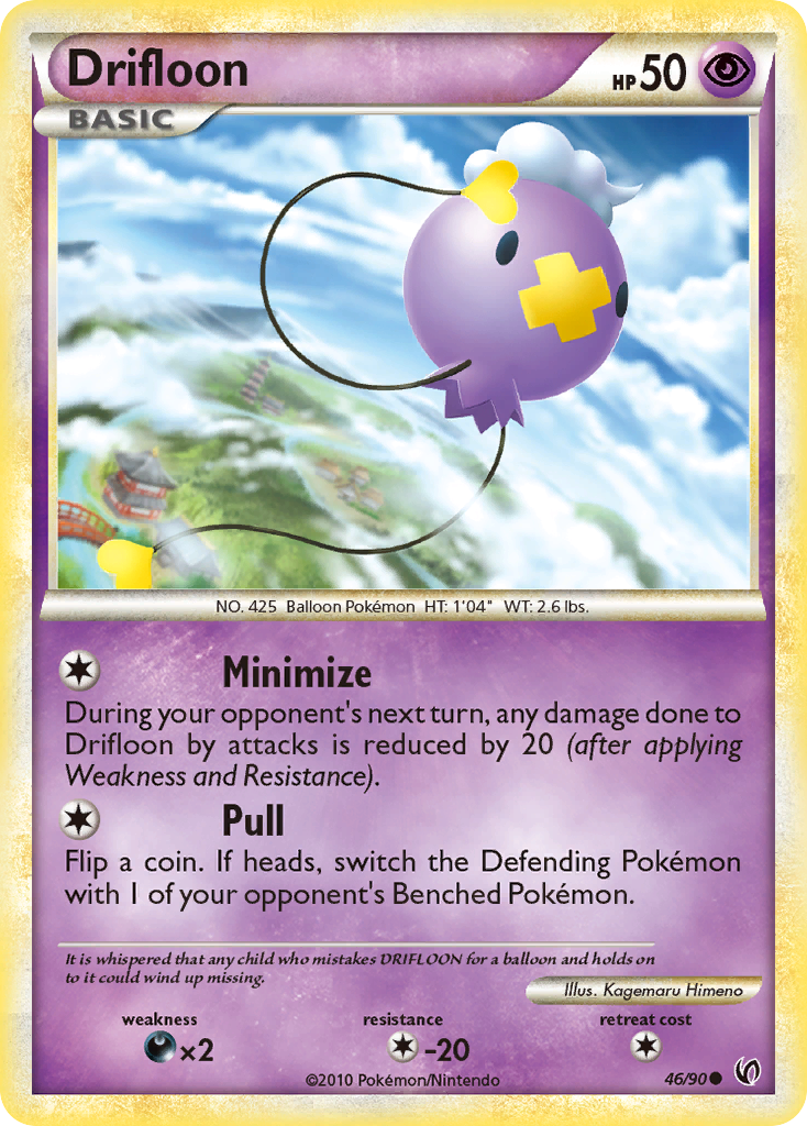 Drifloon – HS—Undaunted 46/90 Pokémon card