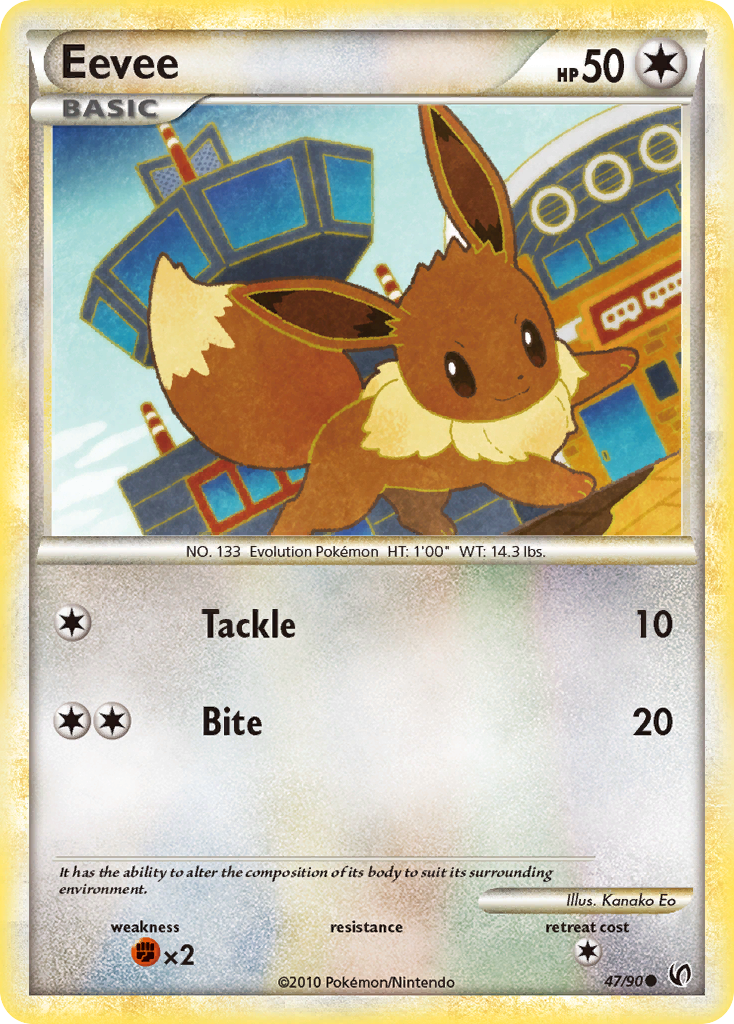 Eevee – HS—Undaunted 47/90 Pokémon card