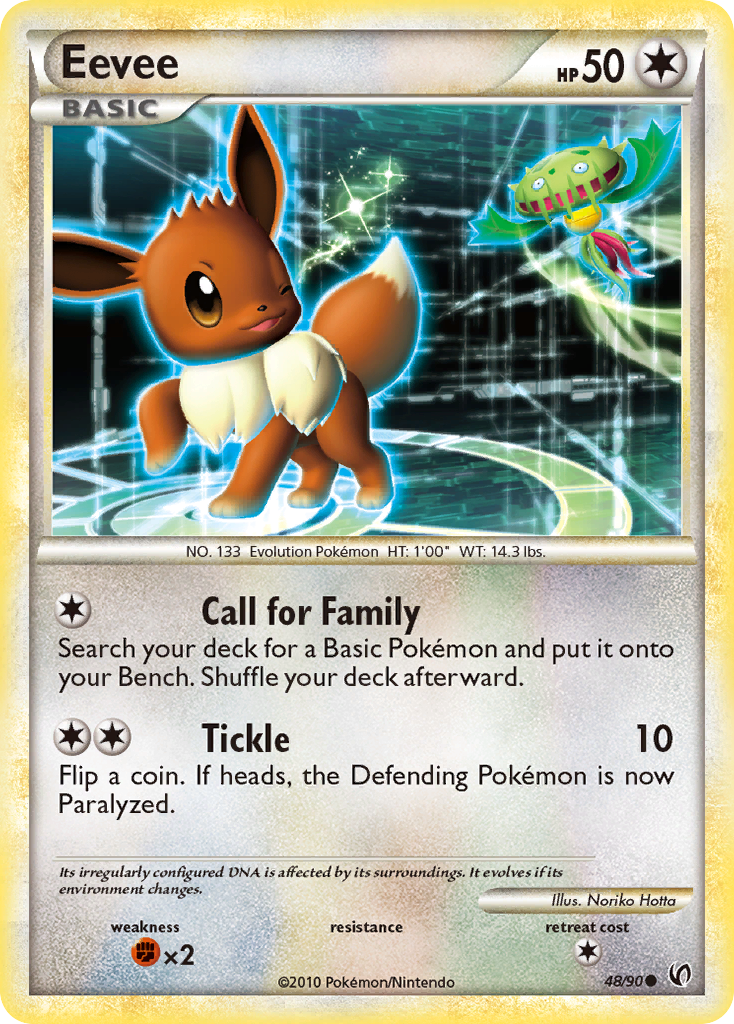 Eevee – HS—Undaunted 48/90 Pokémon card
