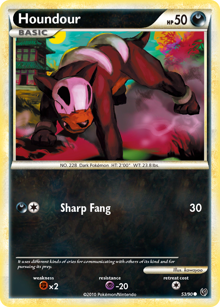 Houndour – HS—Undaunted 53/90 Pokémon card