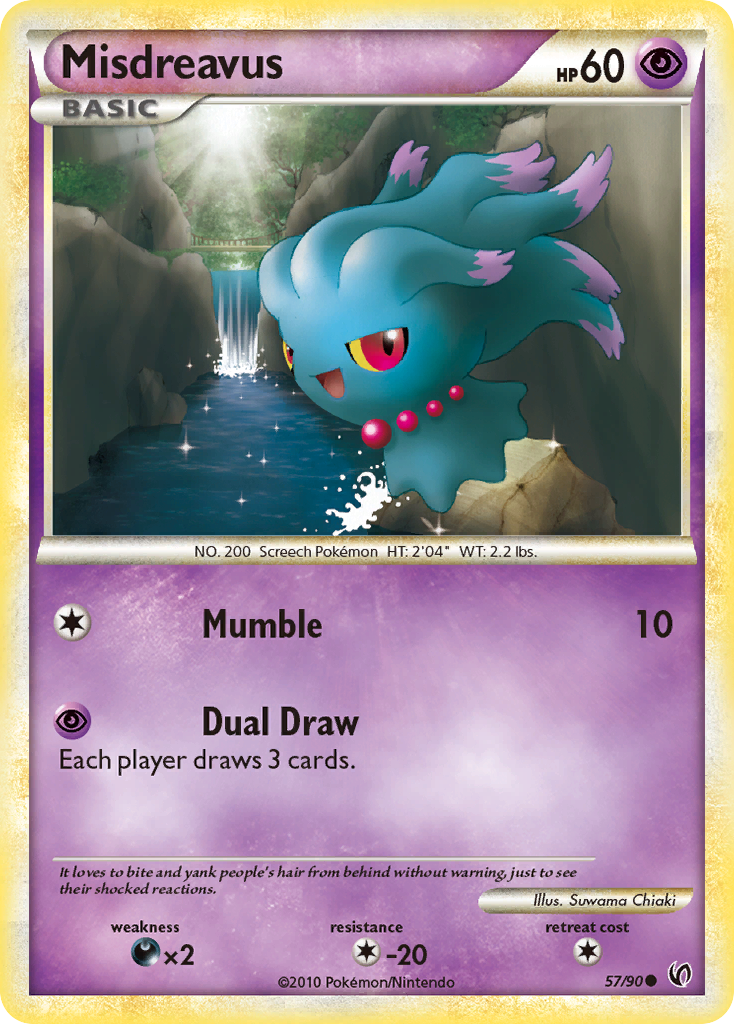 Misdreavus – HS—Undaunted 57/90 Pokémon card