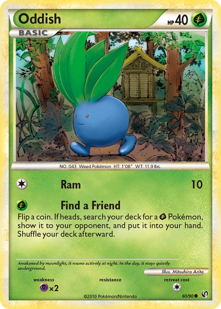 Oddish – HS—Undaunted 60/90 Pokémon card