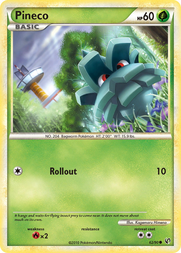 Pineco – HS—Undaunted 62/90 Pokémon card