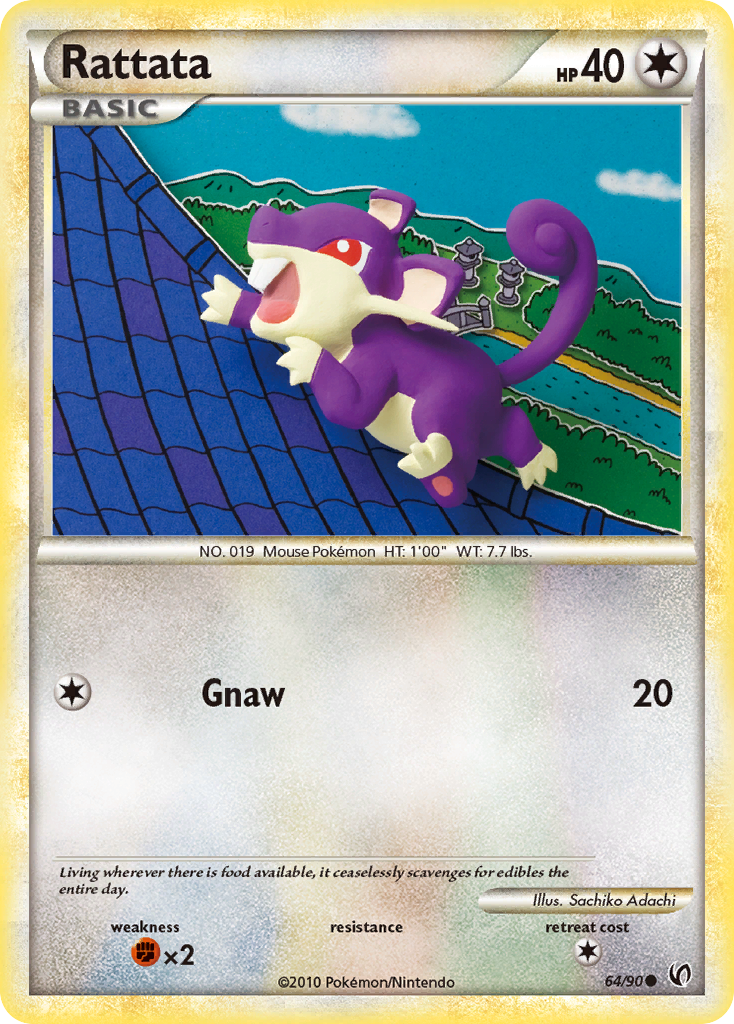 Rattata – HS—Undaunted 64/90 Pokémon card