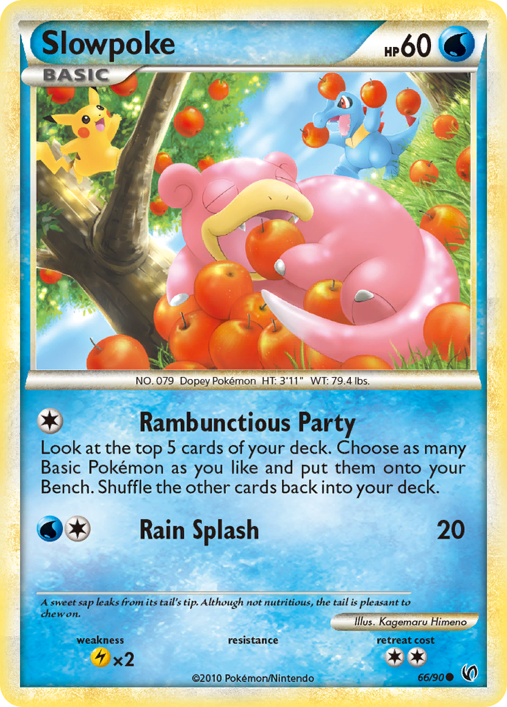 Slowpoke – HS—Undaunted 66/90 Pokémon card