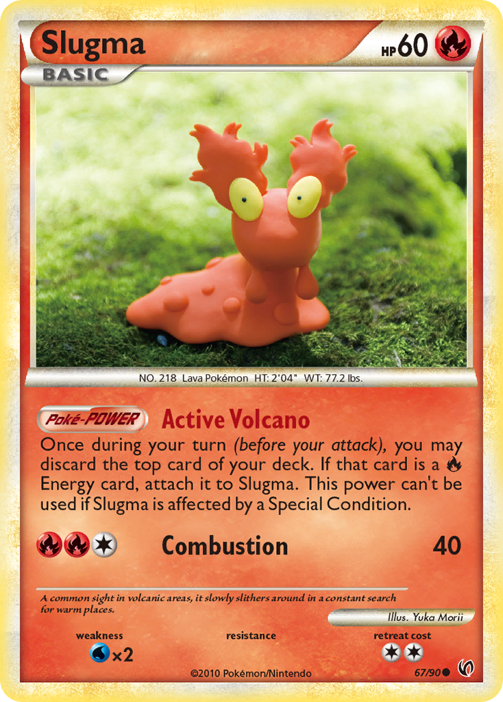 Slugma – HS—Undaunted 67/90 Pokémon card