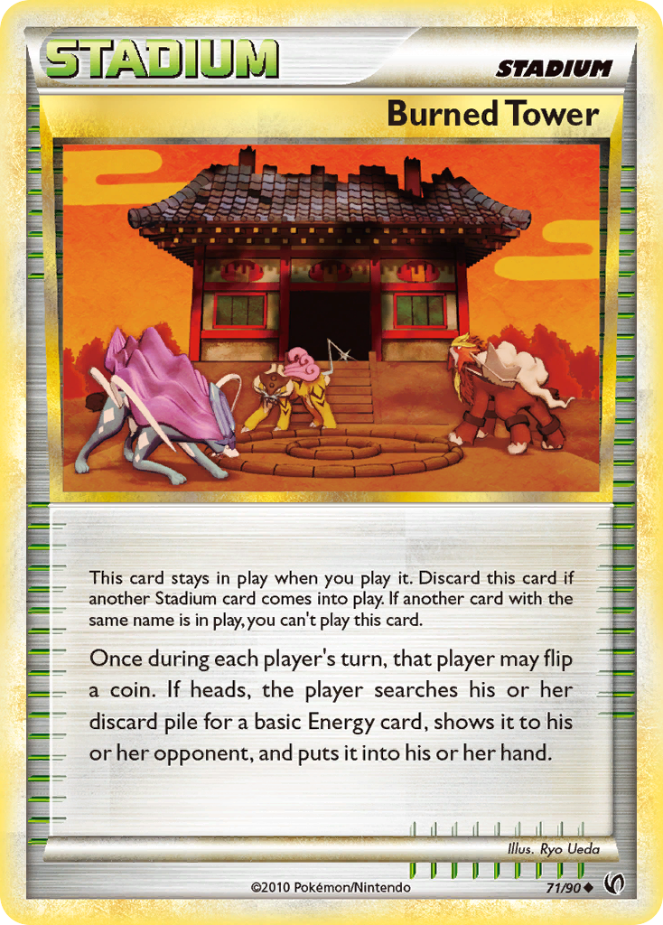 Burned Tower – HS—Undaunted 71/90 Pokémon card