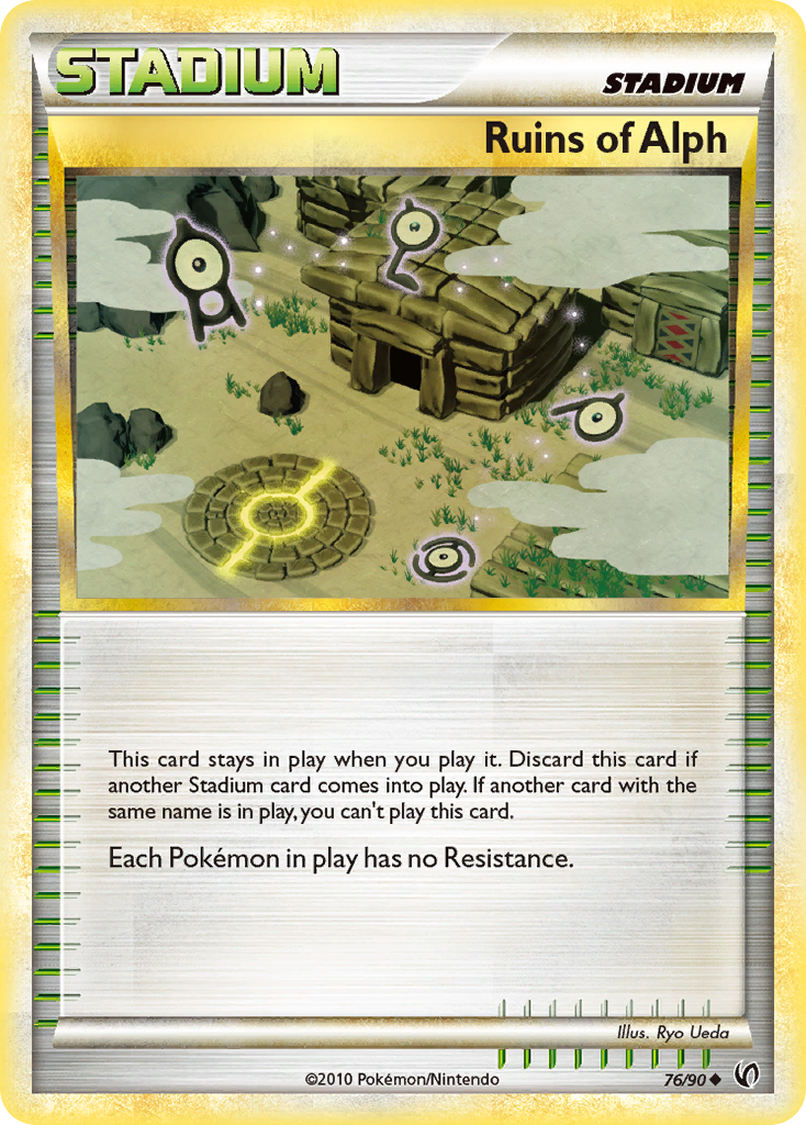Ruins of Alph – HS—Undaunted 76/90 Pokémon card