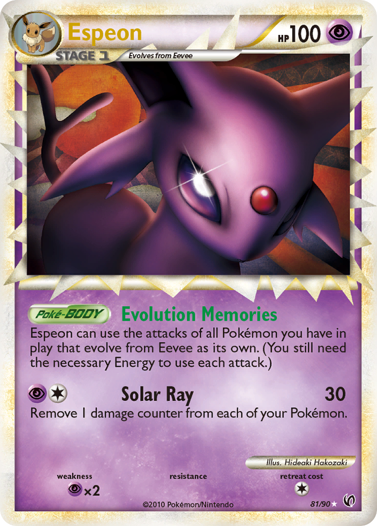 Espeon – HS—Undaunted 81/90 Pokémon card