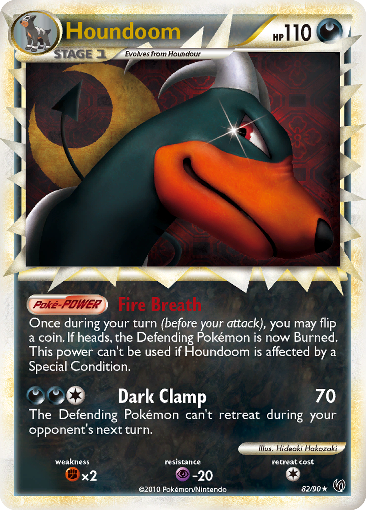 Houndoom – HS—Undaunted 82/90 Pokémon card