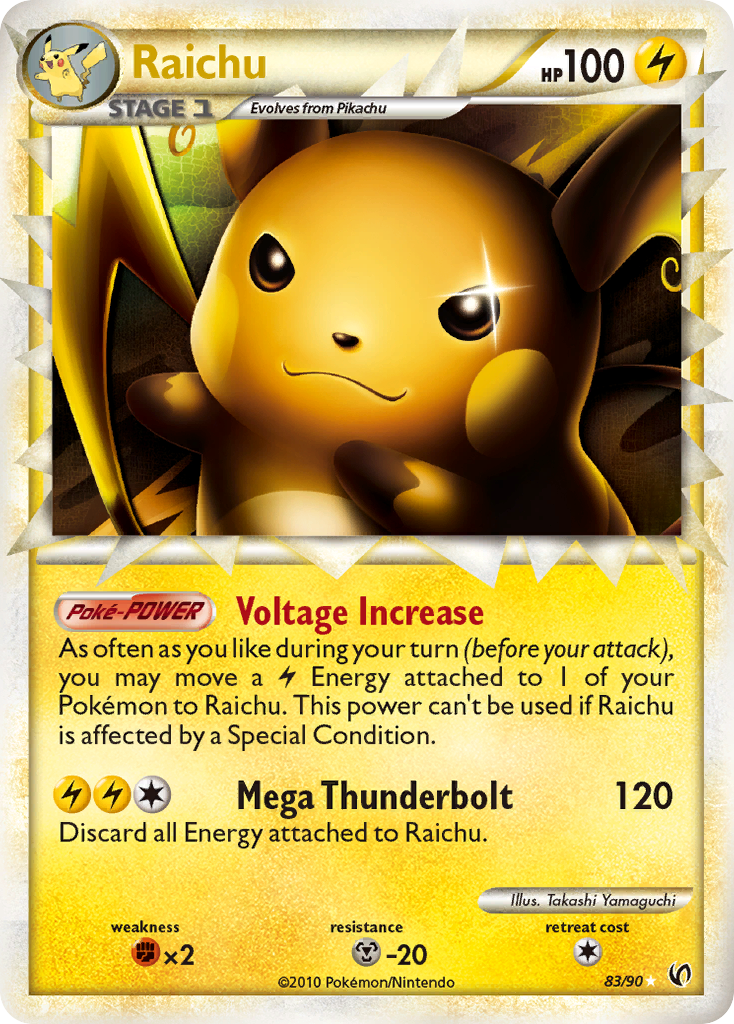 Raichu – HS—Undaunted 83/90 Pokémon card