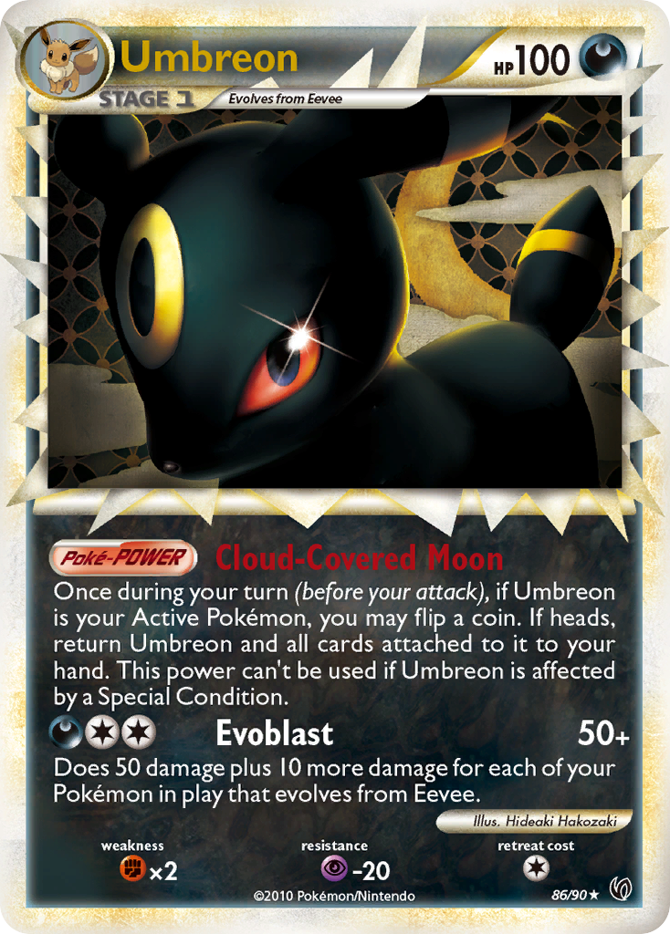 Umbreon – HS—Undaunted 86/90 Pokémon card