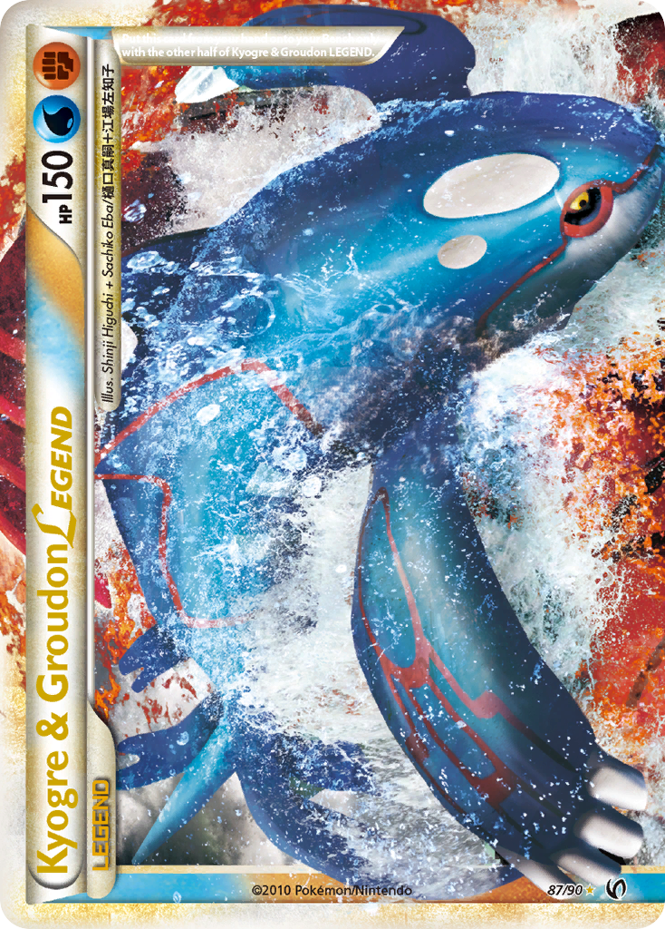 Kyogre & Groudon LEGEND – HS—Undaunted 87/90 Pokémon card