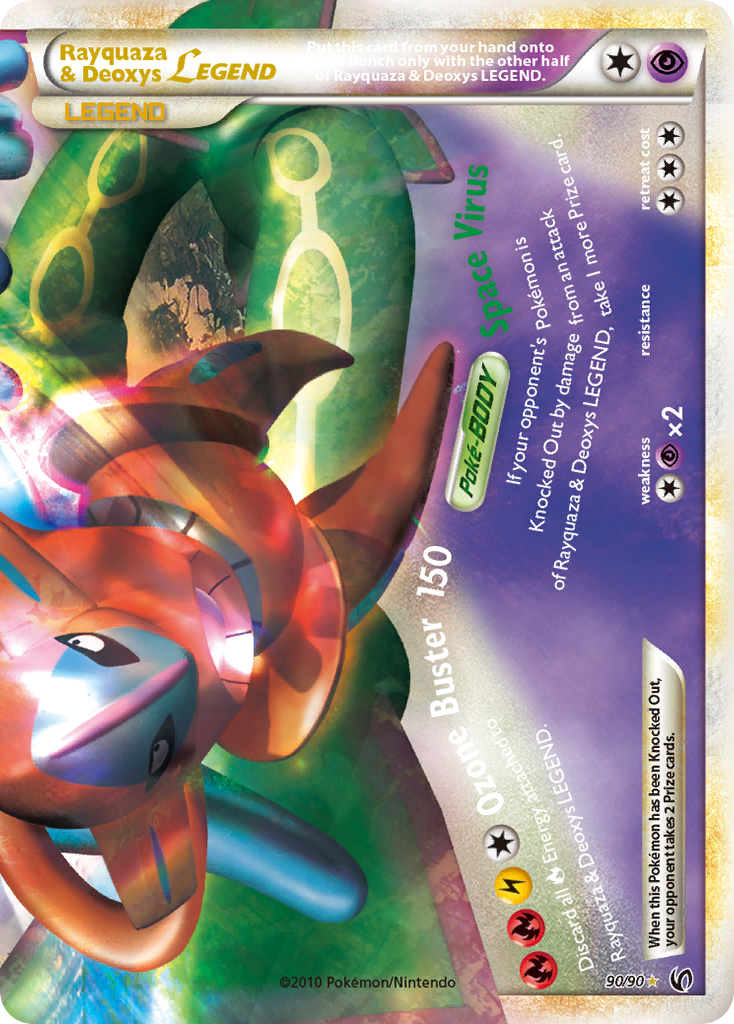 Rayquaza & Deoxys LEGEND – HS—Undaunted 90/90 Pokémon card