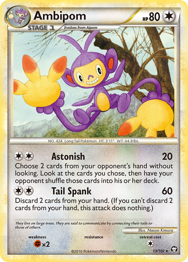 Ambipom – HS—Triumphant 13/102 Pokémon card