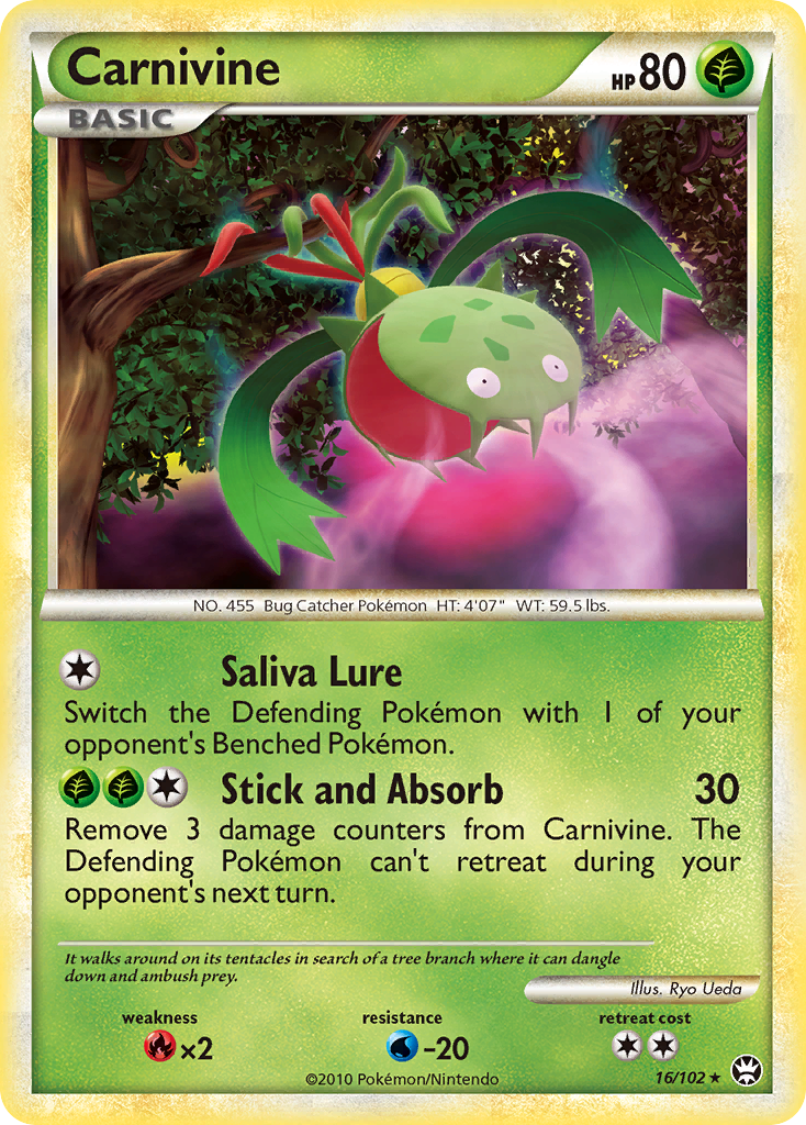 Carnivine – HS—Triumphant 16/102 Pokémon card