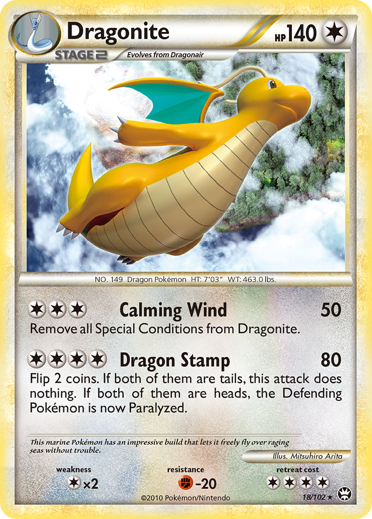 Dragonite – HS—Triumphant 18/102 Pokémon card