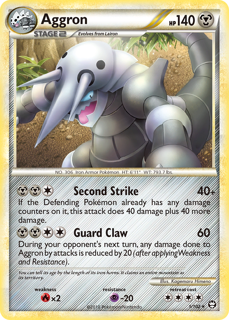 Aggron – HS—Triumphant 1/102 Pokémon card