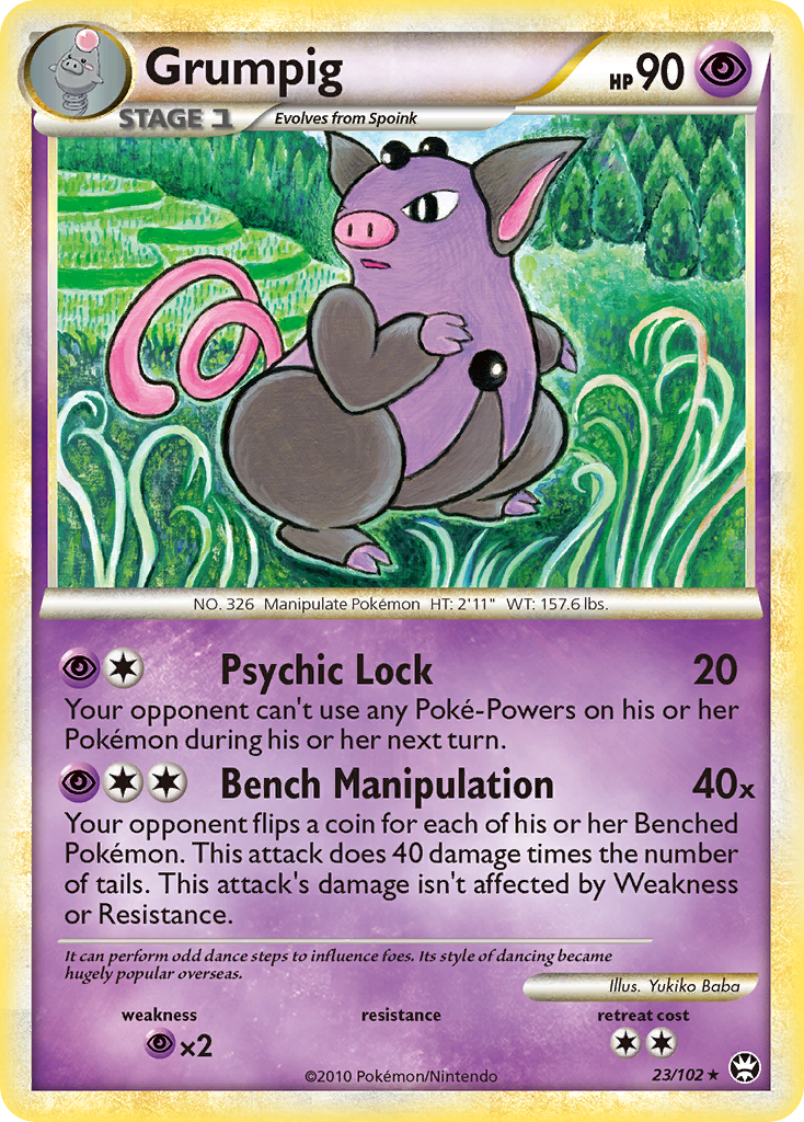 Grumpig – HS—Triumphant 23/102 Pokémon card