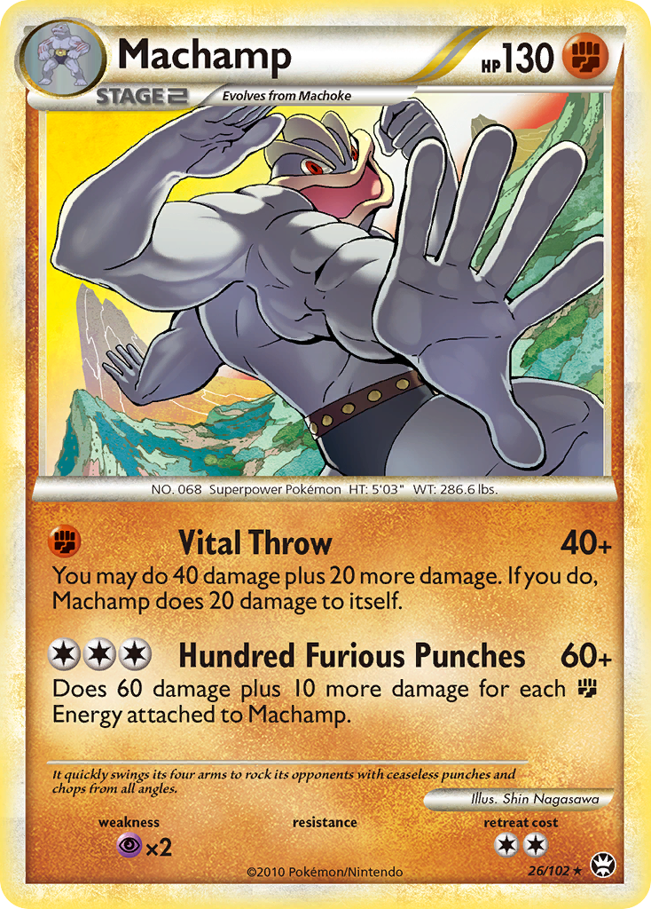 Machamp – HS—Triumphant 26/102 Pokémon card